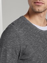 Langarmshirt mit Underlayer - Männer - navy waffle stripe Langarmshirt mit Underlayer - Männer - navy waffle stripe - 9 - TOM TAILOR