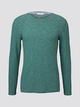 Top met lange mouwen en onderlaag - Männer - teal waffle stripe Top met lange mouwen en onderlaag - Männer - teal waffle stripe - 7 - TOM TAILOR