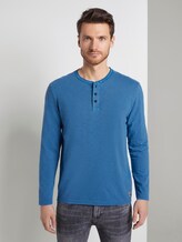 Longsleeve in gewassen look - Männer - victory blue Longsleeve in gewassen look - Männer - victory blue - 1 - TOM TAILOR
