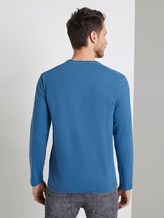 Longsleeve in gewassen look - Männer - victory blue Longsleeve in gewassen look - Männer - victory blue - 2 - TOM TAILOR
