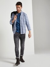 Longsleeve in gewassen look - Männer - victory blue Longsleeve in gewassen look - Männer - victory blue - 3 - TOM TAILOR