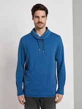 Long-sleeved top with a tubular collar - Men - victory blue Long-sleeved top with a tubular collar - Men - victory blue - 1 - TOM TAILOR