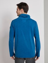 Long-sleeved top with a tubular collar - Men - victory blue Long-sleeved top with a tubular collar - Men - victory blue - 2 - TOM TAILOR