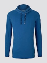 Long-sleeved top with a tubular collar - Men - victory blue Long-sleeved top with a tubular collar - Men - victory blue - 7 - TOM TAILOR