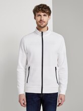 Sweatjacke mit Stehkragen - Männer - Off White Sweatjacke mit Stehkragen - Männer - Off White - 1 - TOM TAILOR