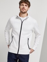 Sweatjacke mit Stehkragen - Männer - Off White Sweatjacke mit Stehkragen - Männer - Off White - 5 - TOM TAILOR