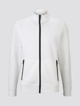 Sweatjacke mit Stehkragen - Männer - Off White Sweatjacke mit Stehkragen - Männer - Off White - 7 - TOM TAILOR