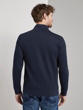 Sweatjacke mit Stehkragen - Männer - Sky Captain Blue Sweatjacke mit Stehkragen - Männer - Sky Captain Blue - 2 - TOM TAILOR