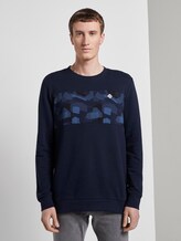 Sweatshirt mit Print - Männer - Sky Captain Blue Sweatshirt mit Print - Männer - Sky Captain Blue - 1 - TOM TAILOR Denim