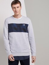 Sweatshirt mit Print - Männer - Light Stone Grey Melange Sweatshirt mit Print - Männer - Light Stone Grey Melange - 5 - TOM TAILOR Denim