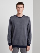 Strukturiertes Sweatshirt - Männer - navy stripy structure Strukturiertes Sweatshirt - Männer - navy stripy structure - 1 - TOM TAILOR Denim