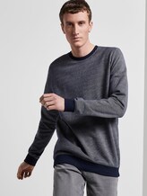 Strukturiertes Sweatshirt - Männer - navy stripy structure Strukturiertes Sweatshirt - Männer - navy stripy structure - 5 - TOM TAILOR Denim