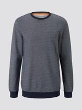 Strukturiertes Sweatshirt - Männer - navy stripy structure Strukturiertes Sweatshirt - Männer - navy stripy structure - 7 - TOM TAILOR Denim