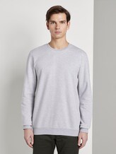 Strukturiertes Sweatshirt - Männer - grey stripy structure Strukturiertes Sweatshirt - Männer - grey stripy structure - 1 - TOM TAILOR Denim