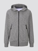 Sweatjack met hoodie - Mannen - Light Stone Grey Melange Sweatjack met hoodie - Mannen - Light Stone Grey Melange - 7 - TOM TAILOR Denim