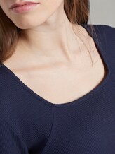 Bodycon Minikleid in Ripp-Optik - Frauen - Real Navy Blue Bodycon Minikleid in Ripp-Optik - Frauen - Real Navy Blue - 9 - TOM TAILOR Denim