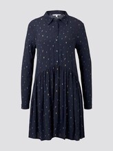 Gemustertes Mini Blusenkleid - Frauen - navy minimal print Gemustertes Mini Blusenkleid - Frauen - navy minimal print - 7 - TOM TAILOR Denim