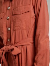 Strukturiertes Cargo Midikleid - Frauen - fox orange Strukturiertes Cargo Midikleid - Frauen - fox orange - 10 - TOM TAILOR Denim