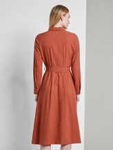 Strukturiertes Cargo Midikleid - Frauen - fox orange Strukturiertes Cargo Midikleid - Frauen - fox orange - 2 - TOM TAILOR Denim