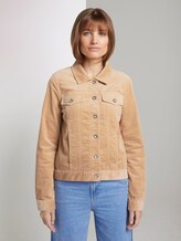 Jacke aus Cord - Frauen - dark sand beige Jacke aus Cord - Frauen - dark sand beige - 1 - TOM TAILOR Denim