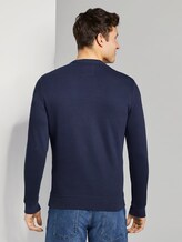 Strukturiertes Sweatshirt mit Marathon-Print - Männer - Black Iris Blue Strukturiertes Sweatshirt mit Marathon-Print - Männer - Black Iris Blue - 2 - TOM TAILOR
