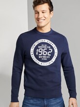 Strukturiertes Sweatshirt mit Marathon-Print - Männer - Black Iris Blue Strukturiertes Sweatshirt mit Marathon-Print - Männer - Black Iris Blue - 5 - TOM TAILOR