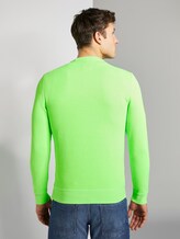 Strukturiertes Sweatshirt mit Marathon-Print - Männer - neon green white melange Strukturiertes Sweatshirt mit Marathon-Print - Männer - neon green white melange - 2 - TOM TAILOR