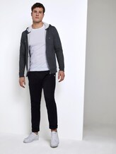 Strukturierte Sweatjacke - Männer - navy grindle stripe Strukturierte Sweatjacke - Männer - navy grindle stripe - 3 - TOM TAILOR