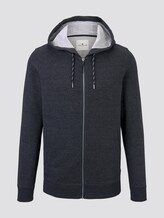 Strukturierte Sweatjacke - Männer - navy grindle stripe Strukturierte Sweatjacke - Männer - navy grindle stripe - 7 - TOM TAILOR