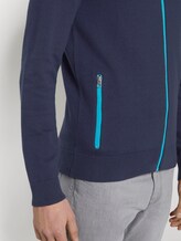 Strickjacke mit Mesh-Detail - Männer - Black Iris Blue Strickjacke mit Mesh-Detail - Männer - Black Iris Blue - 10 - TOM TAILOR