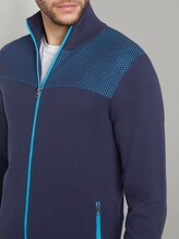 Strickjacke mit Mesh-Detail - Männer - Black Iris Blue Strickjacke mit Mesh-Detail - Männer - Black Iris Blue - 9 - TOM TAILOR