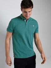 Gemustertes Poloshirt - Männer - ever green white melange Gemustertes Poloshirt - Männer - ever green white melange - 5 - TOM TAILOR