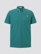 Gemustertes Poloshirt - Männer - ever green white melange Gemustertes Poloshirt - Männer - ever green white melange - 7 - TOM TAILOR