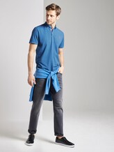 Gemustertes Poloshirt - Männer - victory blue white melange Gemustertes Poloshirt - Männer - victory blue white melange - 3 - TOM TAILOR