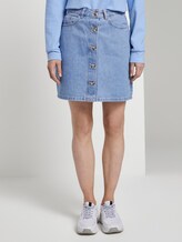 Mini Jeansrock in A-Linie - Frauen - Used Mid Stone Blue Denim Mini Jeansrock in A-Linie - Frauen - Used Mid Stone Blue Denim - 1 - TOM TAILOR Denim