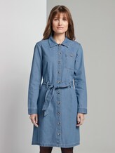 Mini Jeanskleid - Frauen - Used Mid Stone Blue Denim Mini Jeanskleid - Frauen - Used Mid Stone Blue Denim - 1 - TOM TAILOR Denim