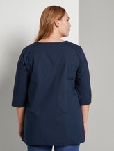 Loose blouse with pleats - Women - Real Navy Blue Loose blouse with pleats - Women - Real Navy Blue - 2 - My True Me