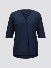 Loose blouse with pleats - Women - Real Navy Blue Loose blouse with pleats - Women - Real Navy Blue - 7 - My True Me