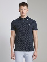 Gedessineerde Polo hemd - Mannen - navy small diamond dot print Gedessineerde Polo hemd - Mannen - navy small diamond dot print - 1 - TOM TAILOR Denim