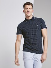 Gedessineerde Polo hemd - Mannen - navy small diamond dot print Gedessineerde Polo hemd - Mannen - navy small diamond dot print - 5 - TOM TAILOR Denim