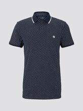 Gedessineerde Polo hemd - Mannen - navy small diamond dot print Gedessineerde Polo hemd - Mannen - navy small diamond dot print - 7 - TOM TAILOR Denim