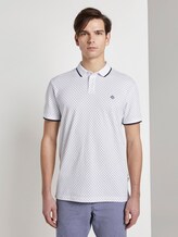Poloshirt mit Alloverprint - Männer - white small diamond dot print Poloshirt mit Alloverprint - Männer - white small diamond dot print - 1 - TOM TAILOR Denim