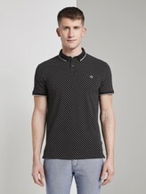 Gemustertes Poloshirt - Männer - black small diamond dot print Gemustertes Poloshirt - Männer - black small diamond dot print - 1 - TOM TAILOR Denim