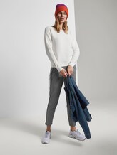 Pullover mit Waffelstruktur - Frauen - Gardenia White Pullover mit Waffelstruktur - Frauen - Gardenia White - 3 - TOM TAILOR Denim