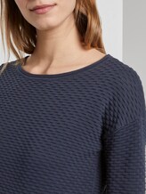 Pullover mit Waffelstruktur - Frauen - Real Navy Blue Pullover mit Waffelstruktur - Frauen - Real Navy Blue - 9 - TOM TAILOR Denim