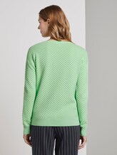 Pullover mit Waffelstruktur - Frauen - soft neo green Pullover mit Waffelstruktur - Frauen - soft neo green - 2 - TOM TAILOR Denim