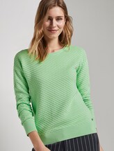 Pullover mit Waffelstruktur - Frauen - soft neo green Pullover mit Waffelstruktur - Frauen - soft neo green - 5 - TOM TAILOR Denim