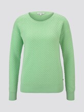 Pullover mit Waffelstruktur - Frauen - soft neo green Pullover mit Waffelstruktur - Frauen - soft neo green - 7 - TOM TAILOR Denim