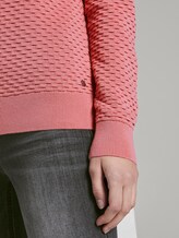 Pullover mit Waffelstruktur - Frauen - medium coral Pullover mit Waffelstruktur - Frauen - medium coral - 10 - TOM TAILOR Denim