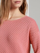 Pullover mit Waffelstruktur - Frauen - medium coral Pullover mit Waffelstruktur - Frauen - medium coral - 9 - TOM TAILOR Denim